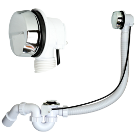 Сифон для ванны полуавтомат хром 1 1/2-40/50 McAlpine MRB2C-PB 