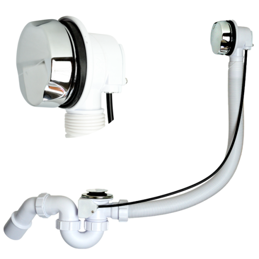 Сифон для ванны полуавтомат хром 1 1/2-40/50 McAlpine  MRB2C-PB 