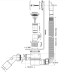 Сифон для ванны автомат сатиновый/хром 1 1/2-40/50 McAlpine MRB11-SC