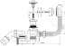 Сифон для ванны автомат хром 1 1/2-40/50 McAlpine  MRB8CB 